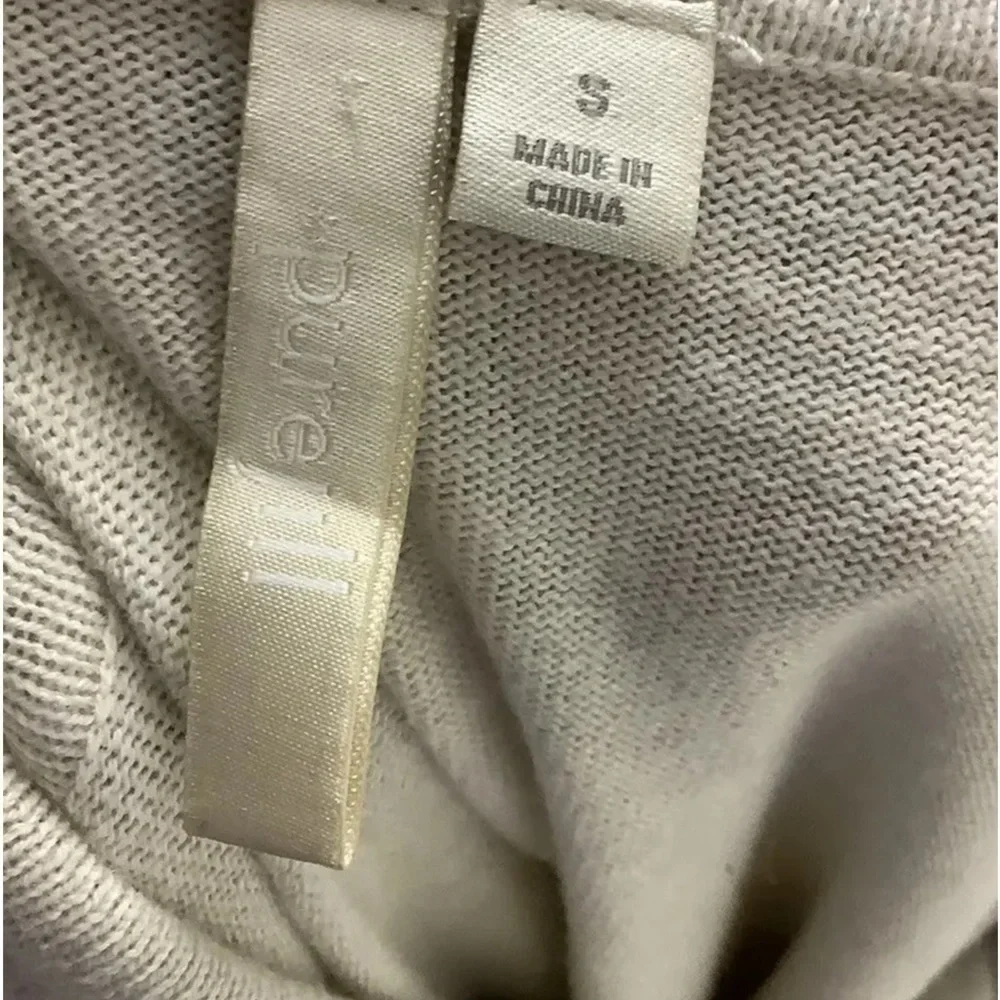 Pure Jill Sz S Cotton Cashmere Cowl Neck Sweater Beige Casual Pullover